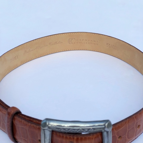 Cipriani Collection Brown Italian Alligator Belt S main image 5